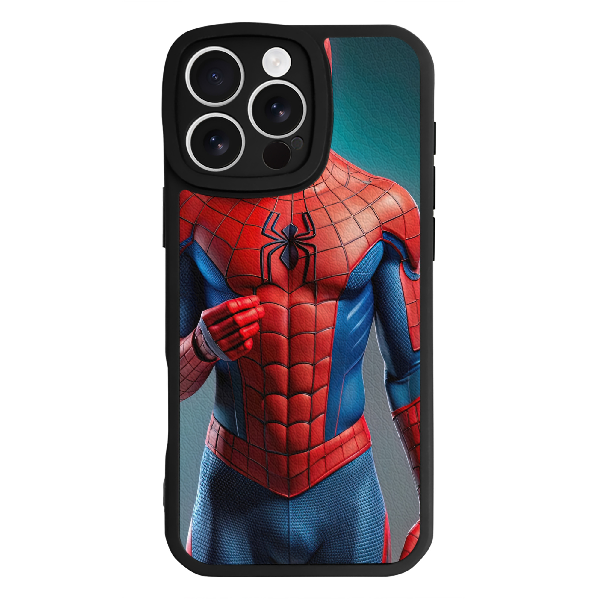 Spider Man スパイダーマン 【iPhone 16シリーズ対応】シリコンスマホケース（レザー調） 材質：シリコン